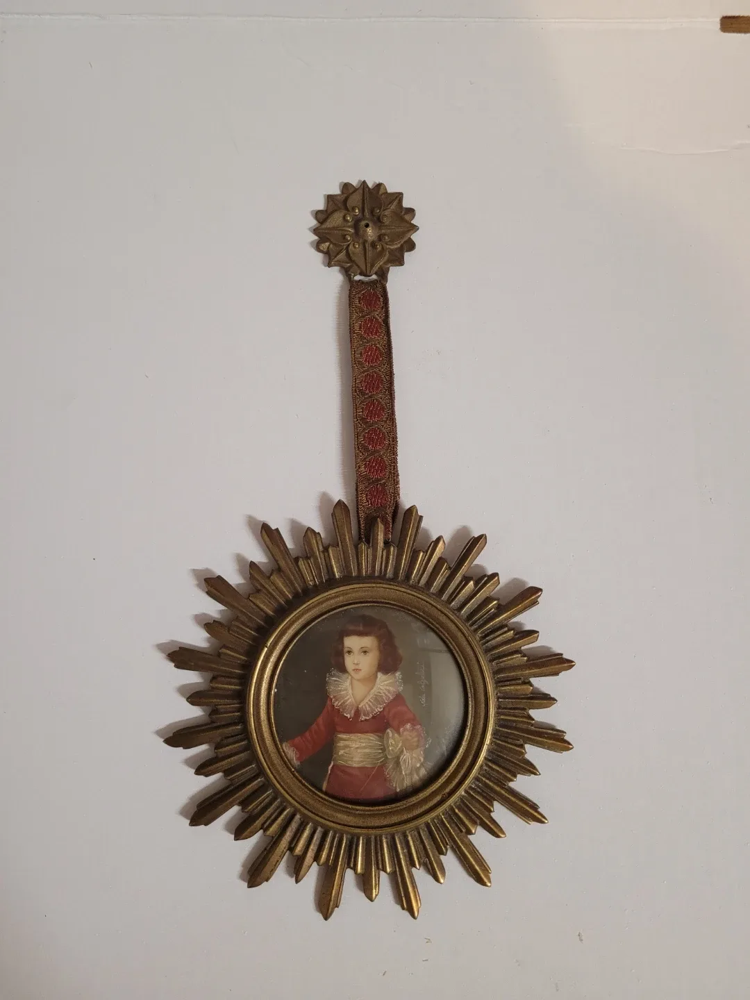 Hand painted miniature framed art work image indicator(9)