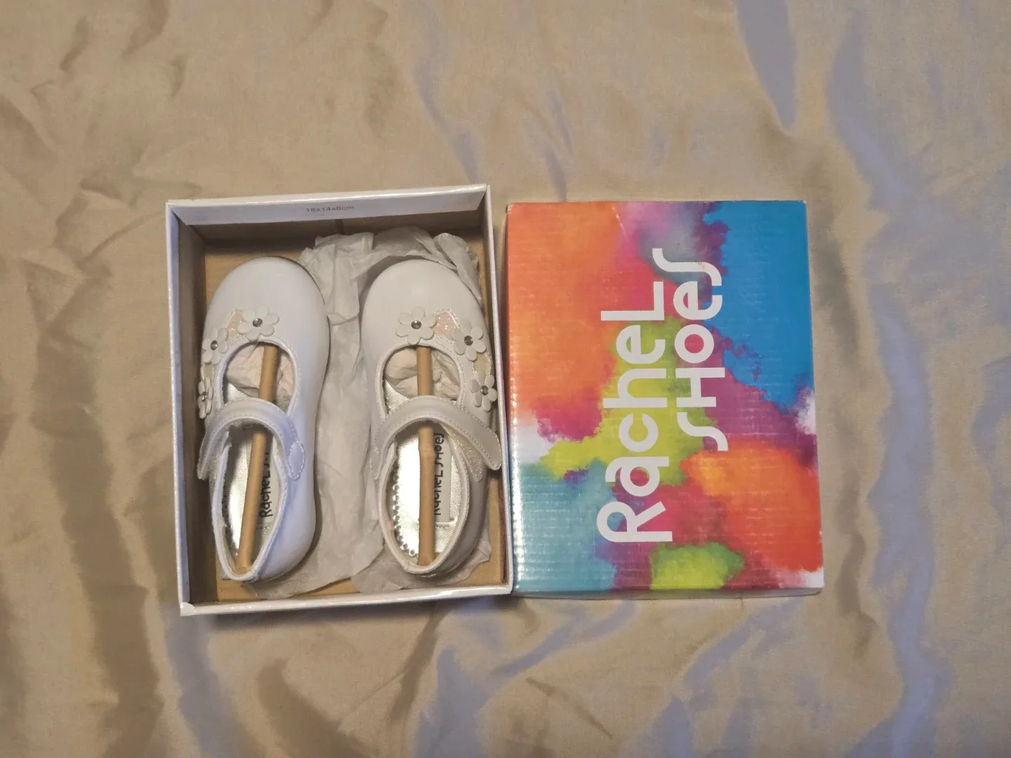 Toddler Lil Rose White Patent Shoes - Size 6M - New in Box