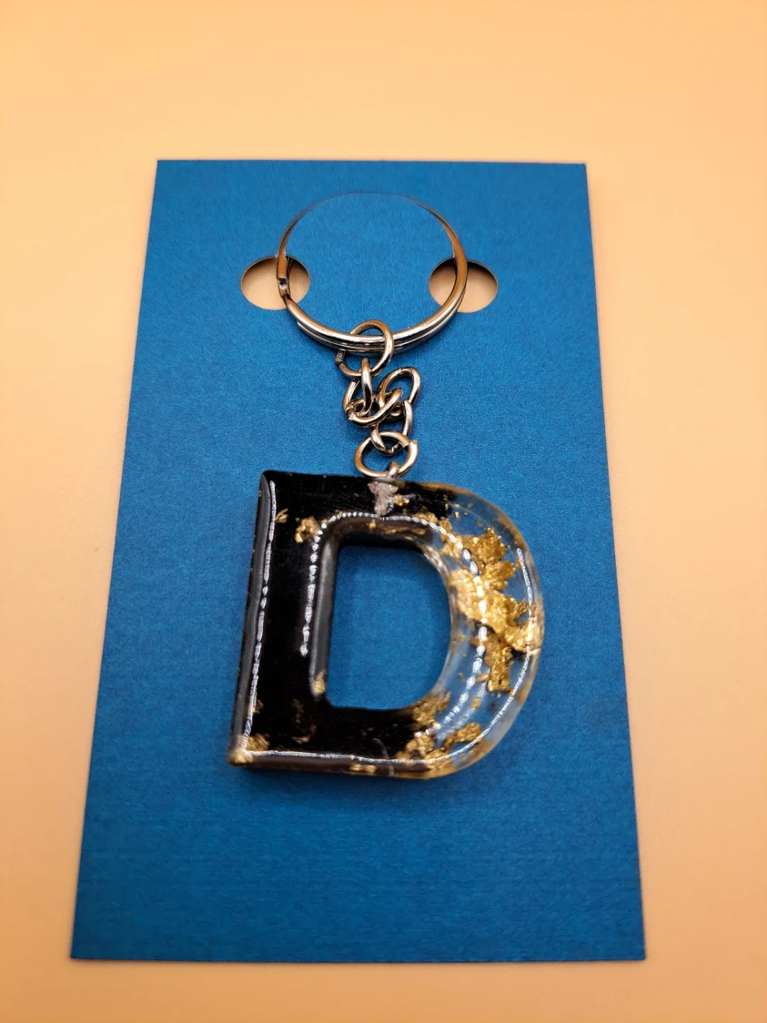 Handmade Resin Initial Keychain image indicator(3)