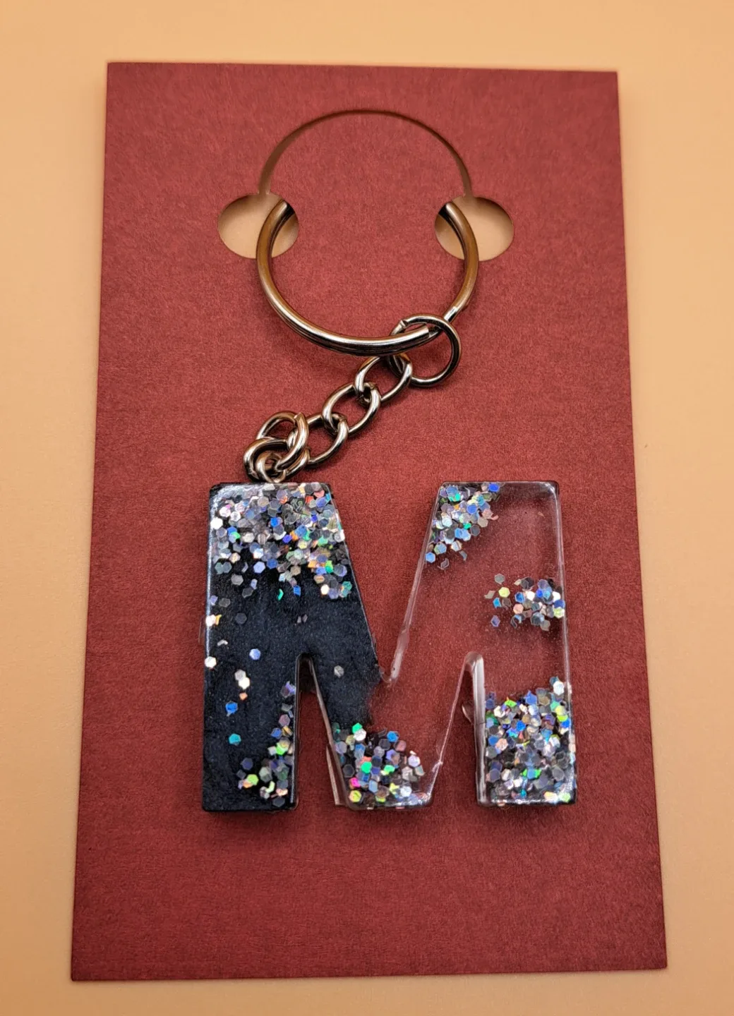 Handmade Resin Initial Keychain image indicator(5)