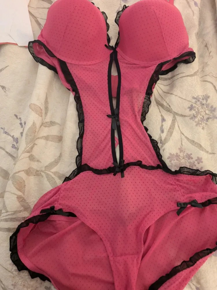 Pink Polka Dot Bodysuit - Size 3X image indicator(4)