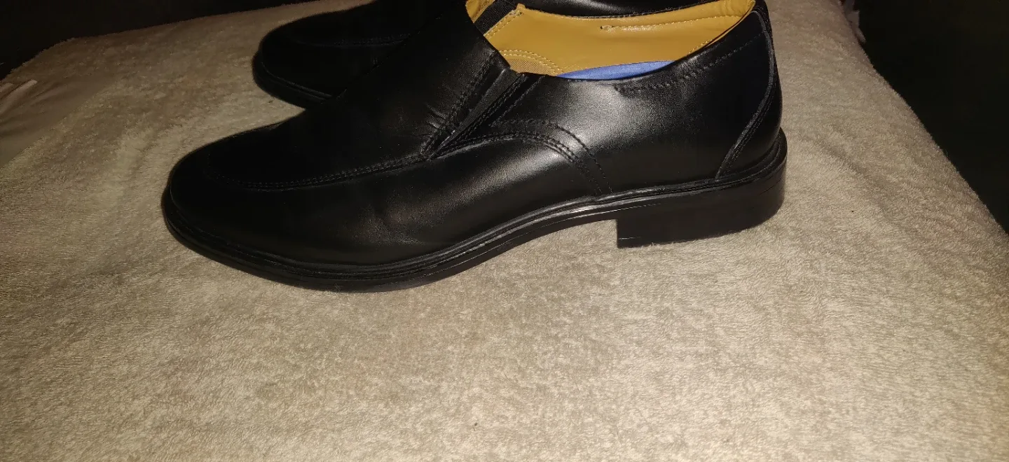 George Black Leather Slip-On Dress Shoes image indicator(2)