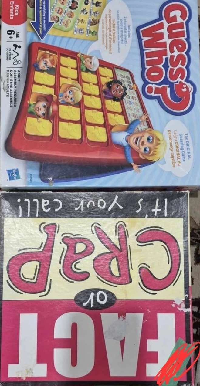 Guess Who? & Fact or Crap Board Games
