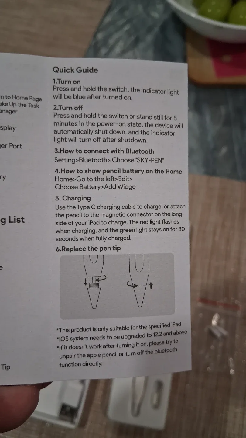 iPad Stylus Pencil, for iPad 2018 or later, White image indicator(8)