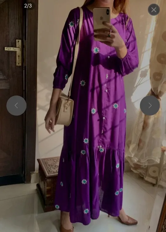 Purple Floral Maxi Dress