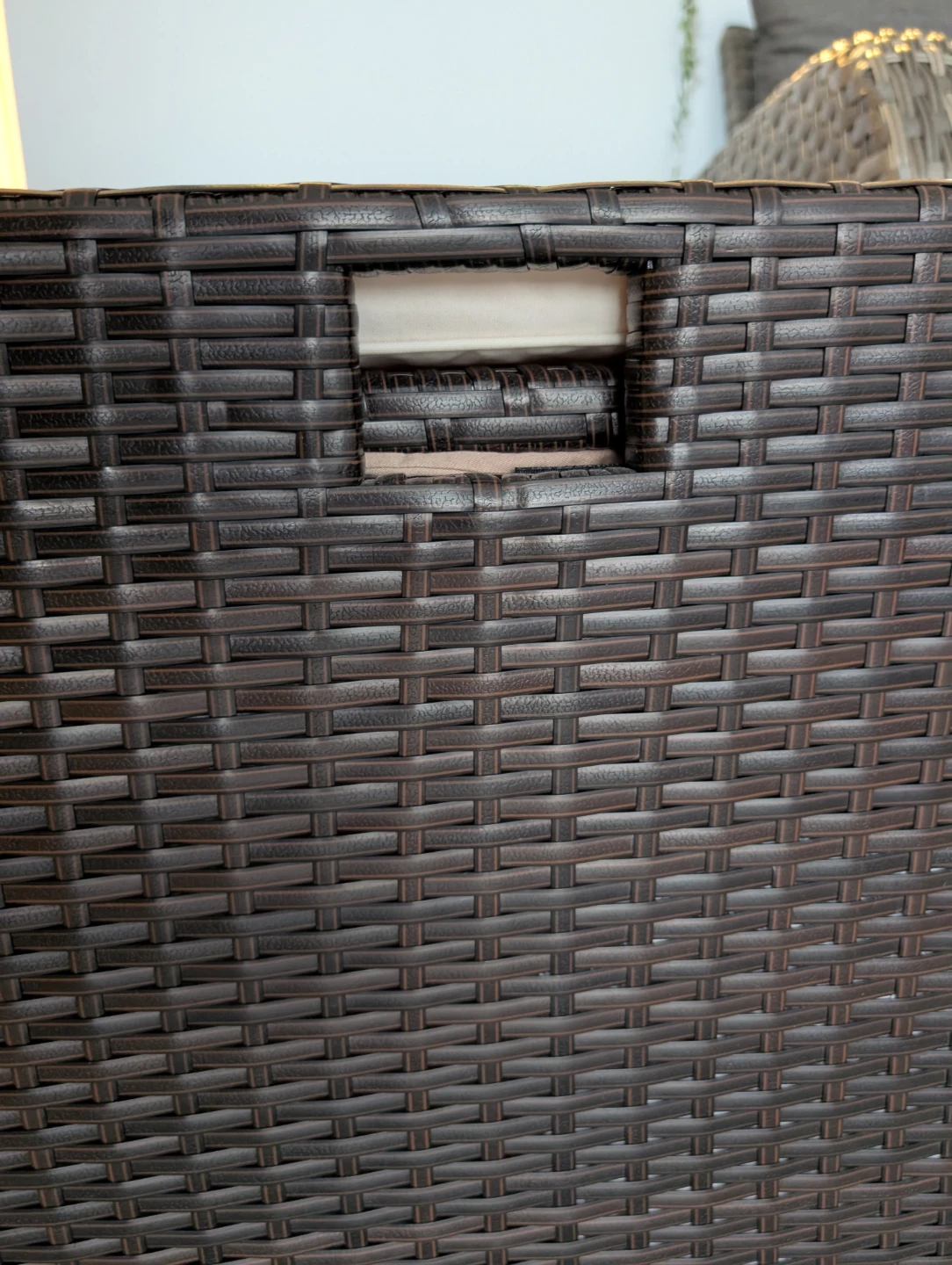 Patiojoy Brown Wicker Storage Bench #cleanout - photo 4