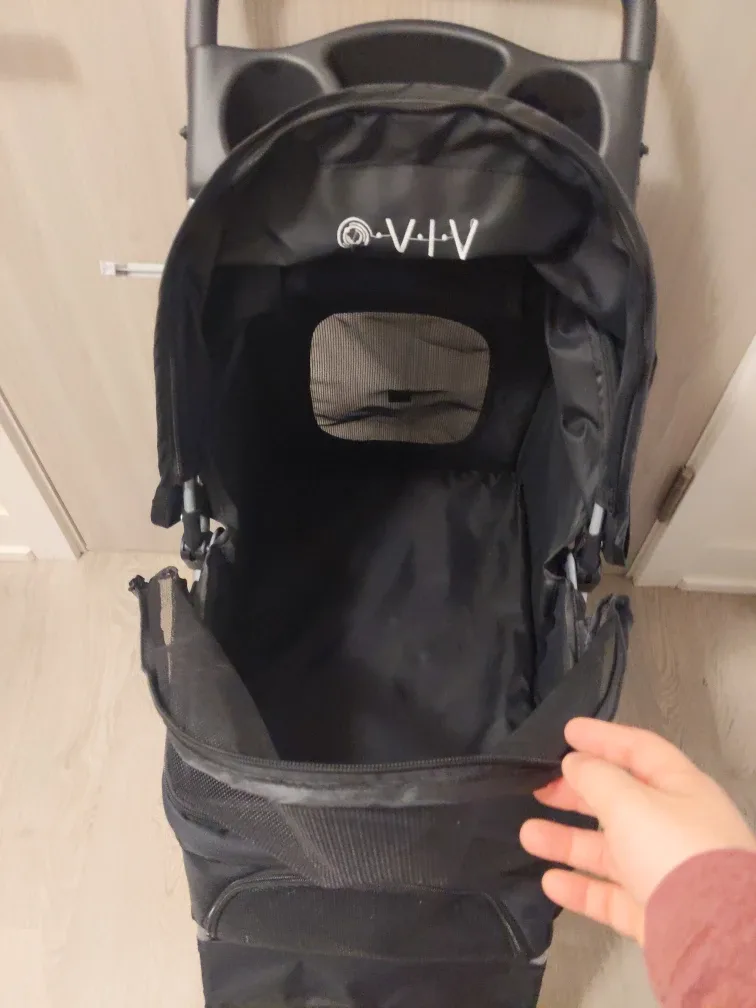 VIVO Black Pet Stroller image indicator(2)