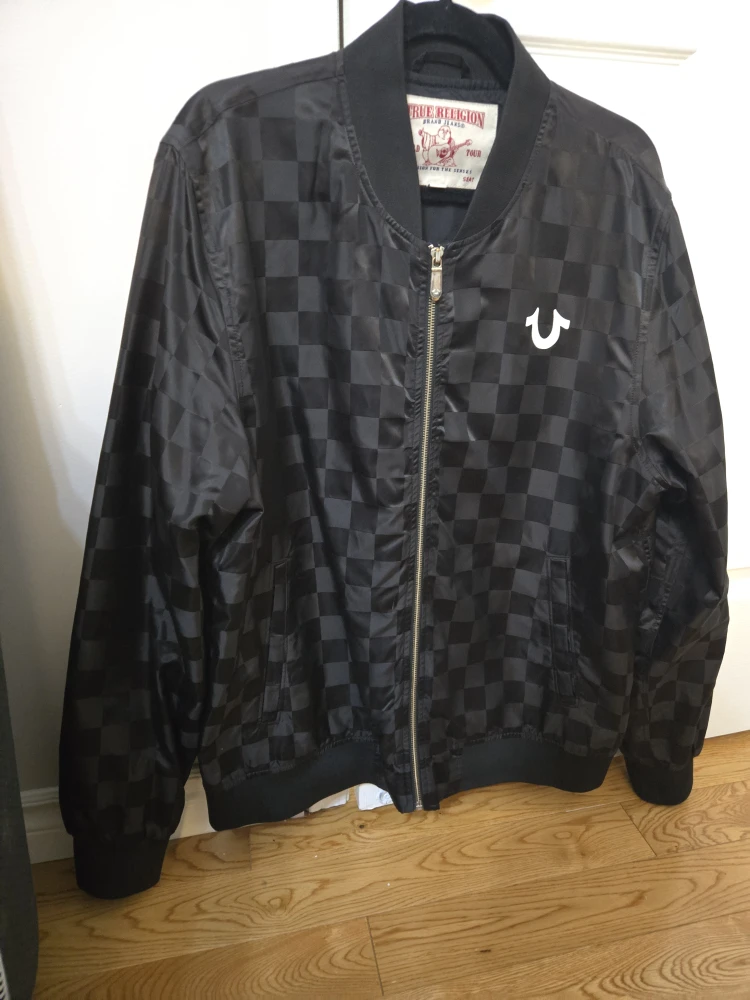 True Religion Black Checkered Bomber Jacket - photo 3
