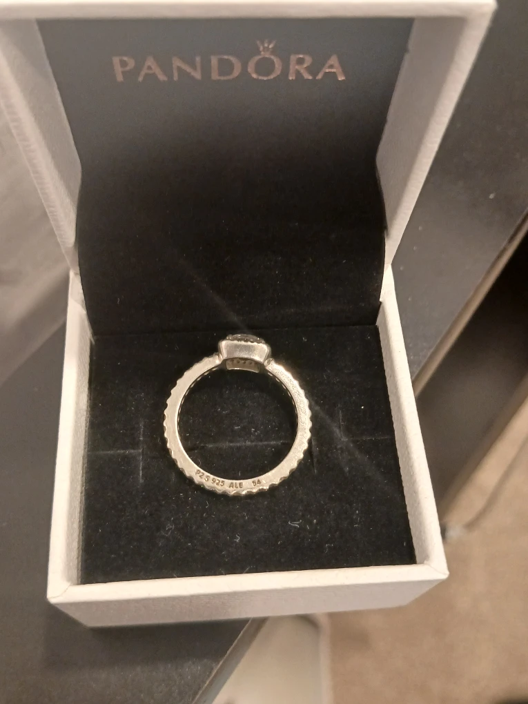 Pandora Square Sparkle Halo Ring, Size 54 - photo 2