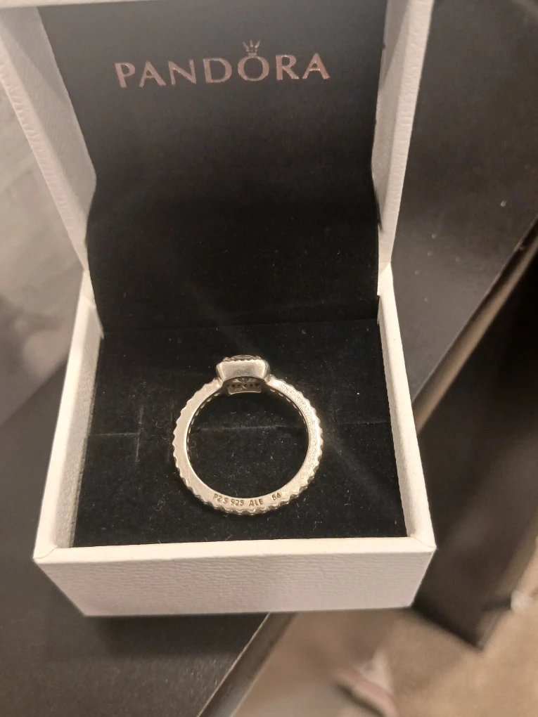 Pandora Square Sparkle Halo Ring, Size 54 - photo 3
