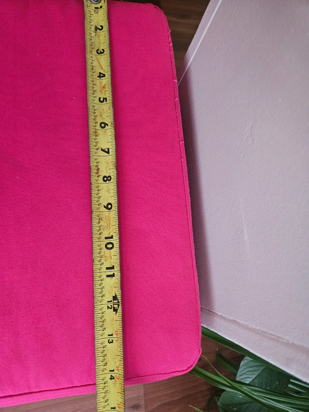 Pink Storage Ottoman 14in square. image indicator(4)