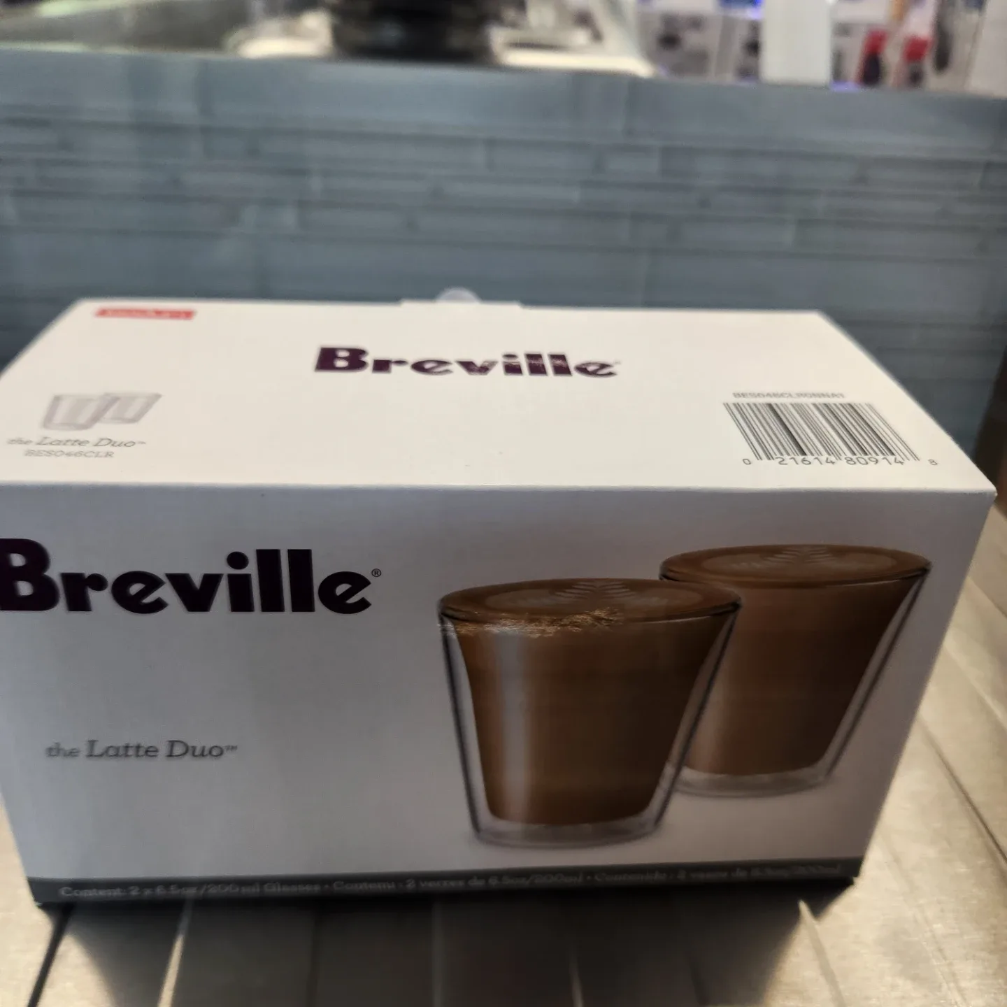 Breville Latte Duo Glasses - New in Box!