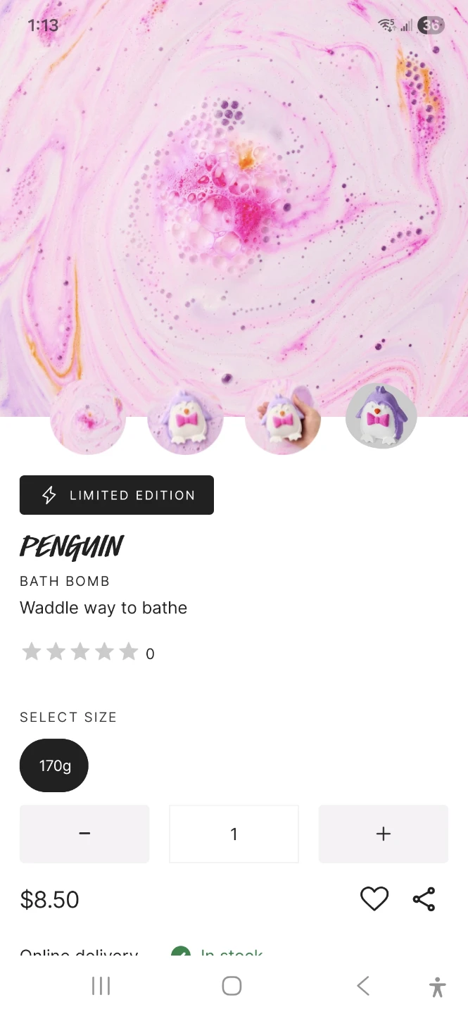 Lush Penguin Bath Bomb - 170g