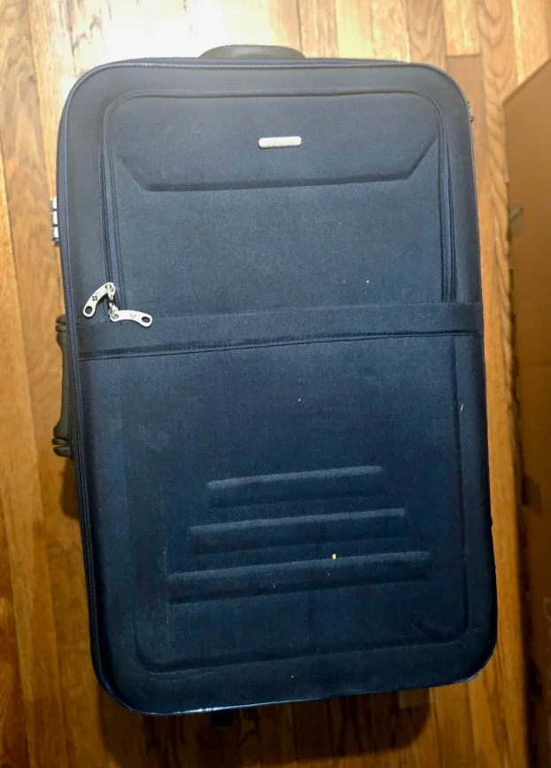 Navy Blue Rolling Suitcase