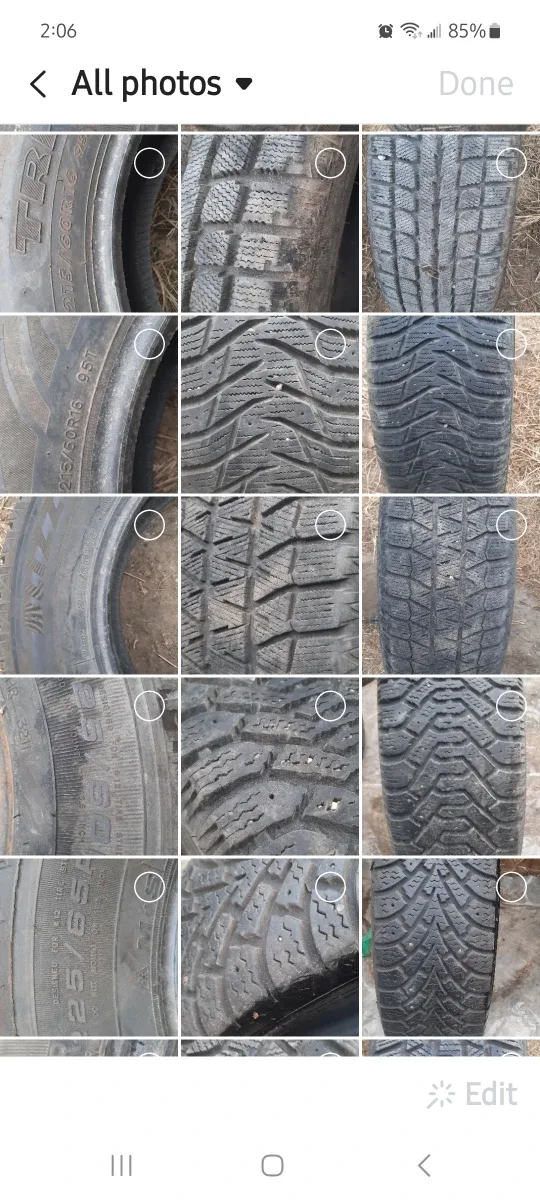 Single winter tires
