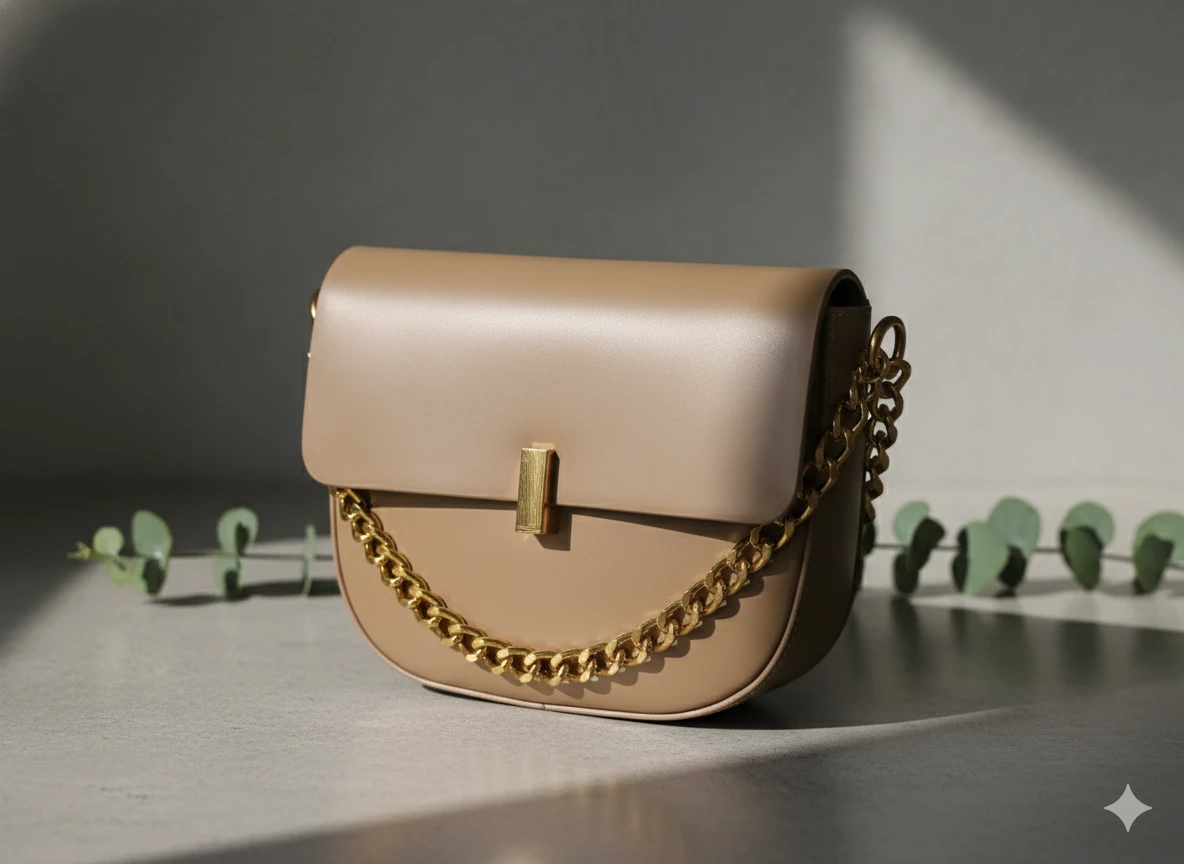 Beige Chain Shoulder Bag - photo 2