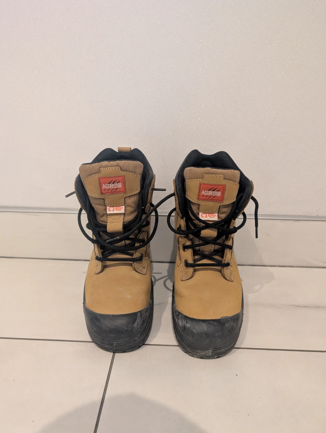 Aggressor Men's Steel Toe Steel Plate Work Boots US Size 9 - photo 4