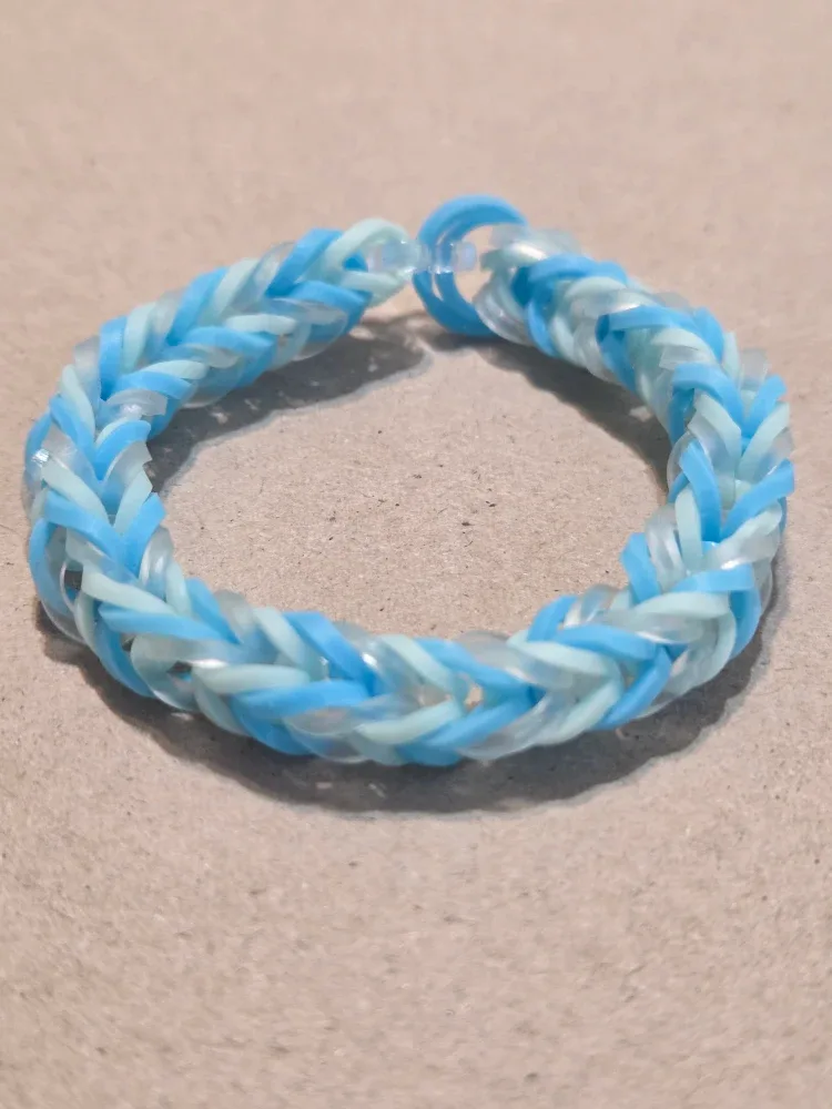 Blue & White Loom Bracelet