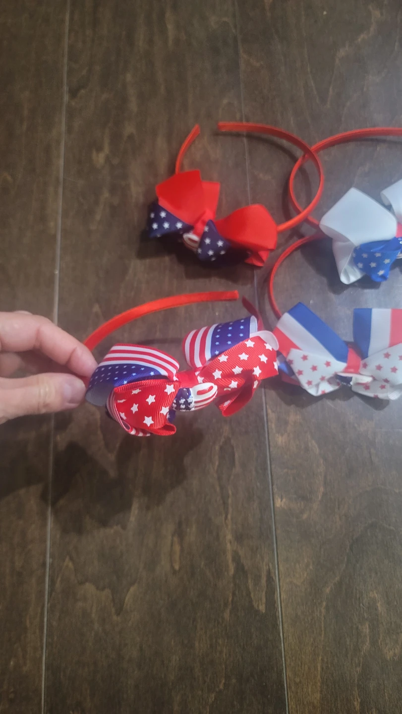 Headband,American Flag Bow Headband,Patriotic - photo 4