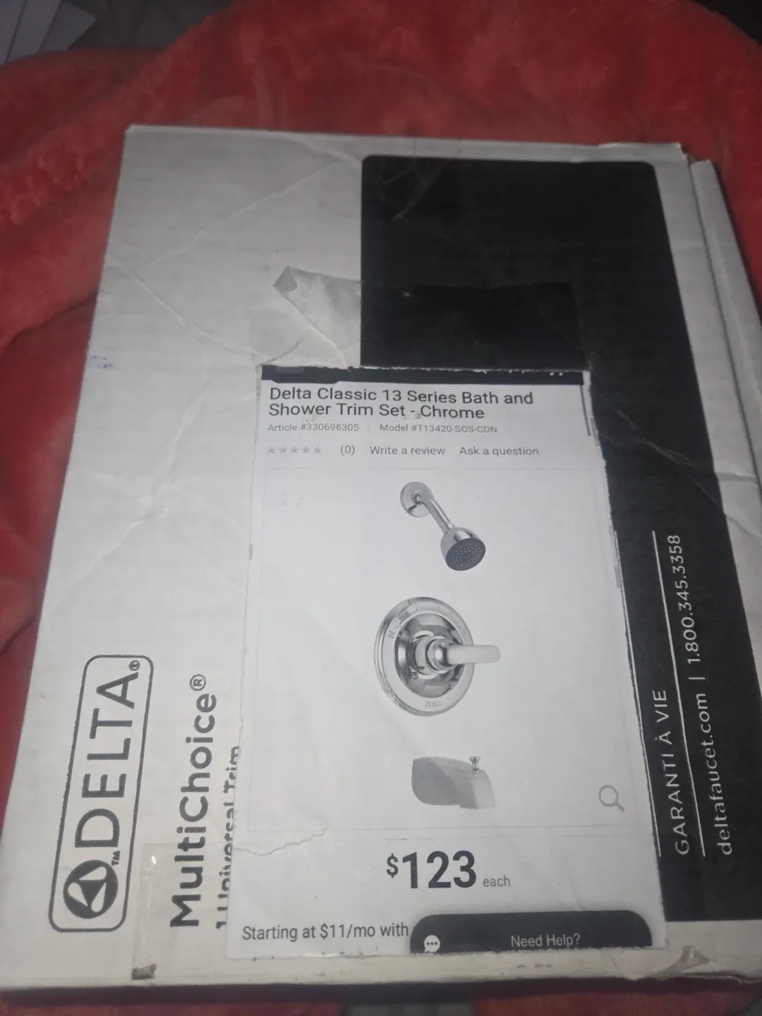 Delta Classic 13 Series Bath & Shower Trim Set - Chrome