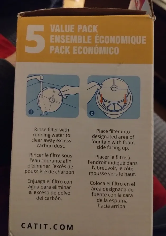 Catit Fountain Filter - Triple Action, 5 pack image indicator(5)