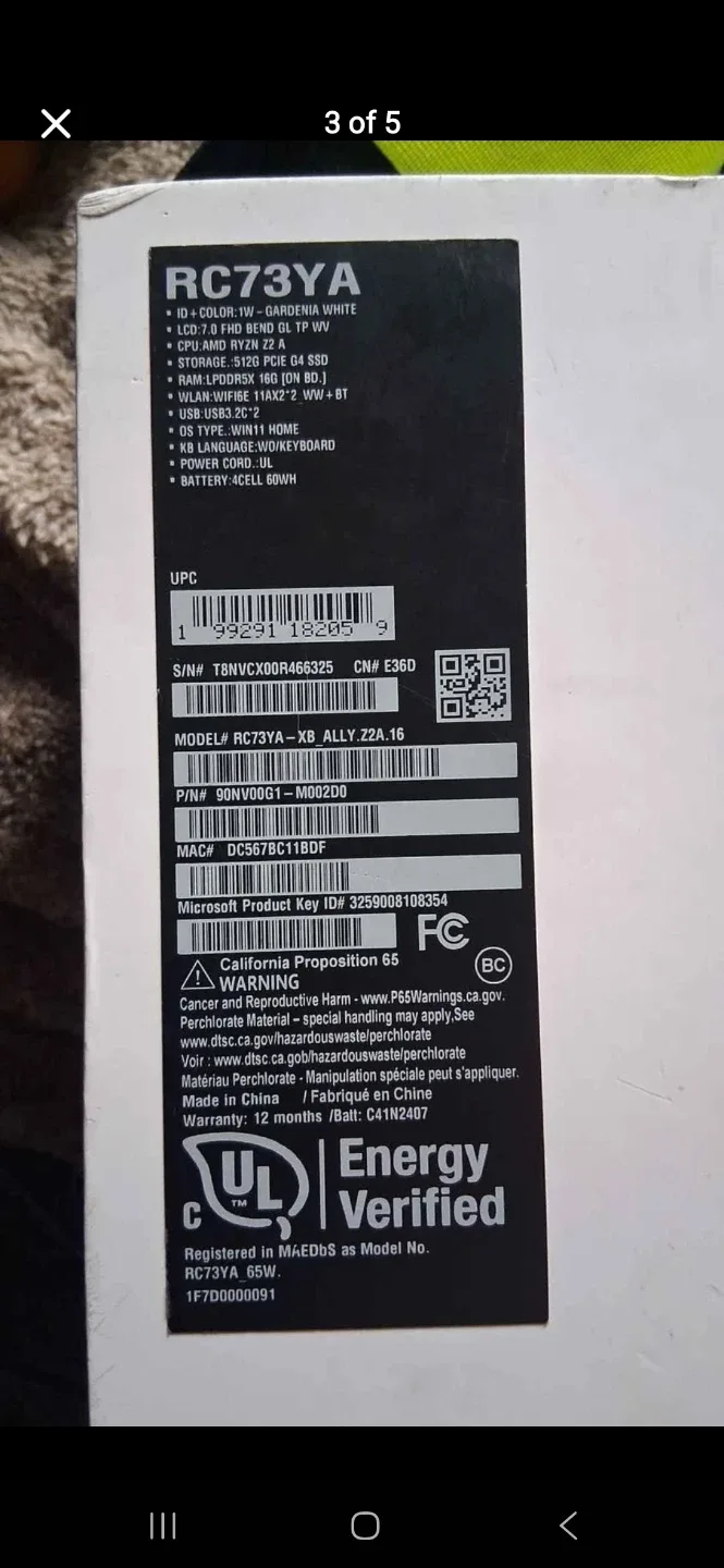 ASUS ROG Ally Gaming Handheld - Like New! image indicator(3)