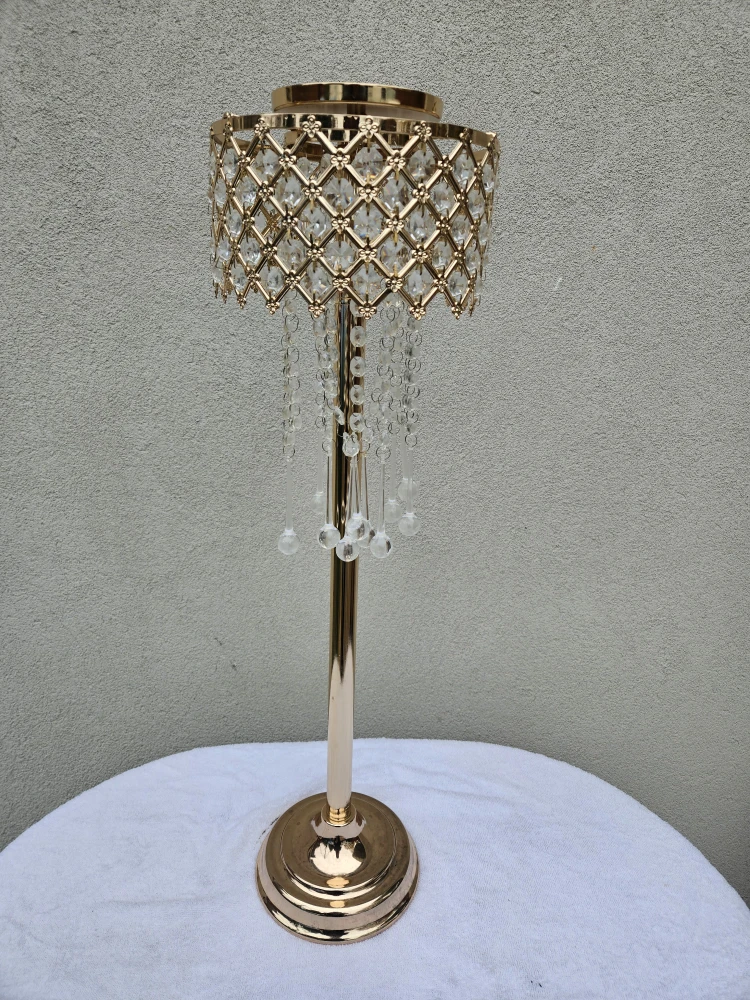 Gold Crystal Candle Holder - photo 2