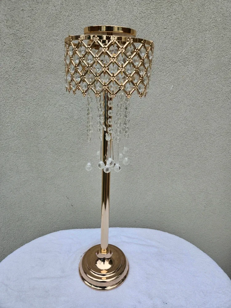 Gold Crystal Candle Holder image indicator(2)