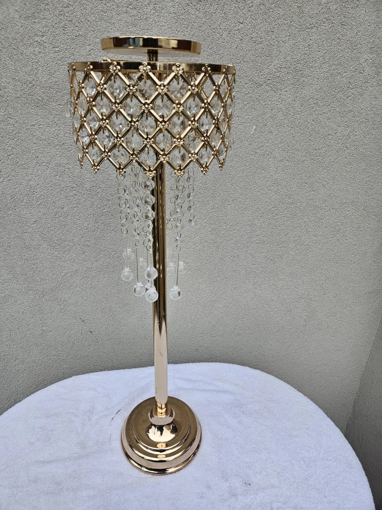 Gold Crystal Candle Holder - photo 3