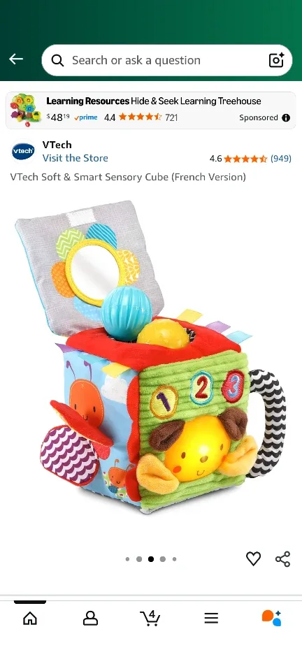 VTech Soft & Smart Sensory Cube baby toy image indicator(2)