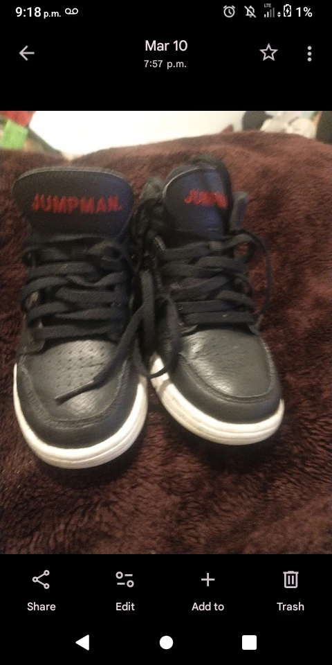 Jordan's Jumpman Black Sneakers  size 11 - photo 2
