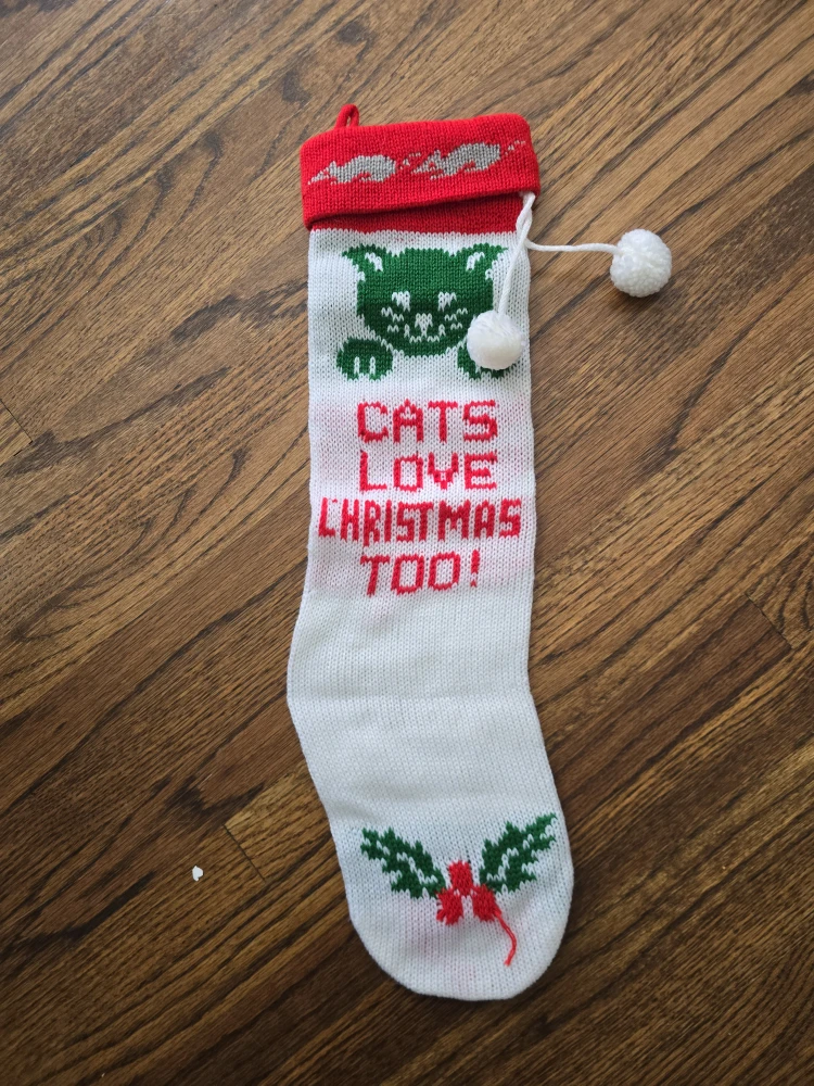 Christmas Stocking - Cats Love Christmas Too!