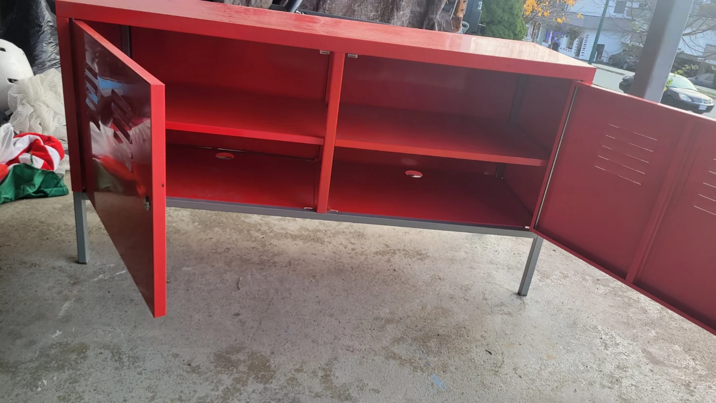 Ikea Red Metal Locker Style Cabinet - photo 4