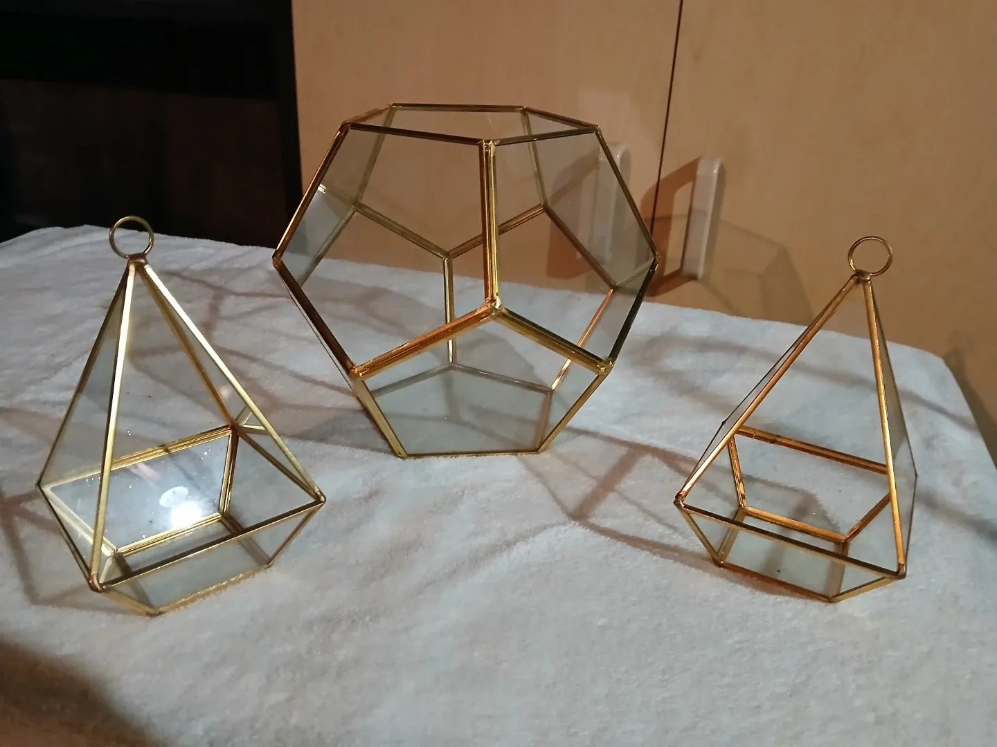 Geometric Terrarium Set - Gold Trim thumbnail