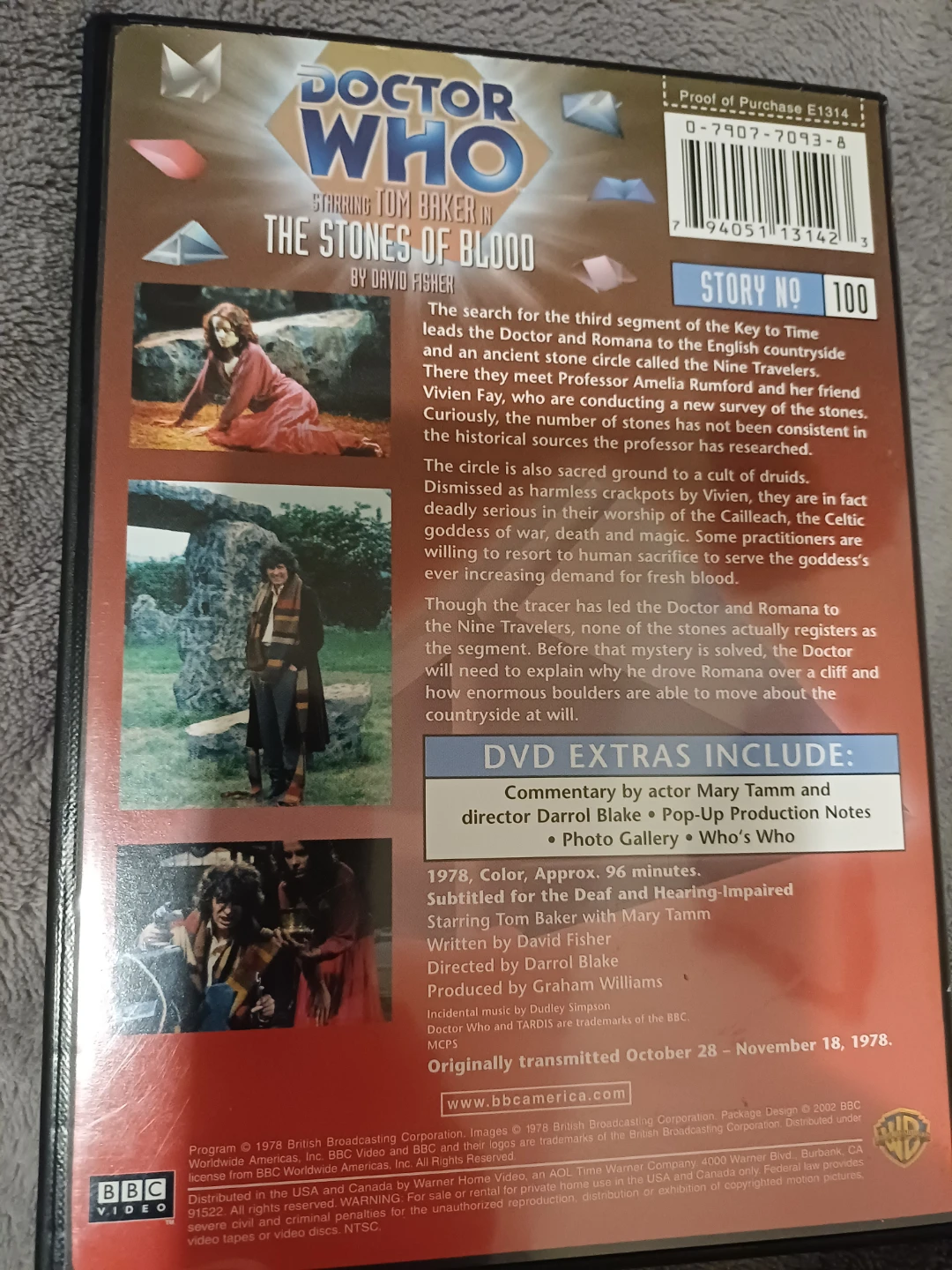 Doctor Who: The Stones of Blood DVD, part of 'Key to Time' - photo 2