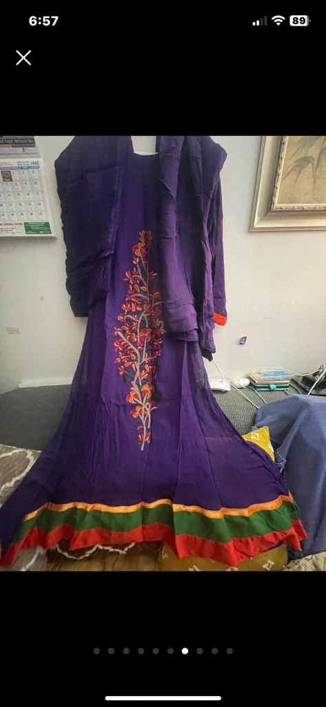 Purple Embroidered Salwar Kameez