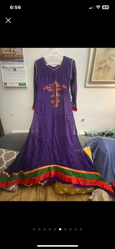 Purple Embroidered Salwar Kameez - photo 2