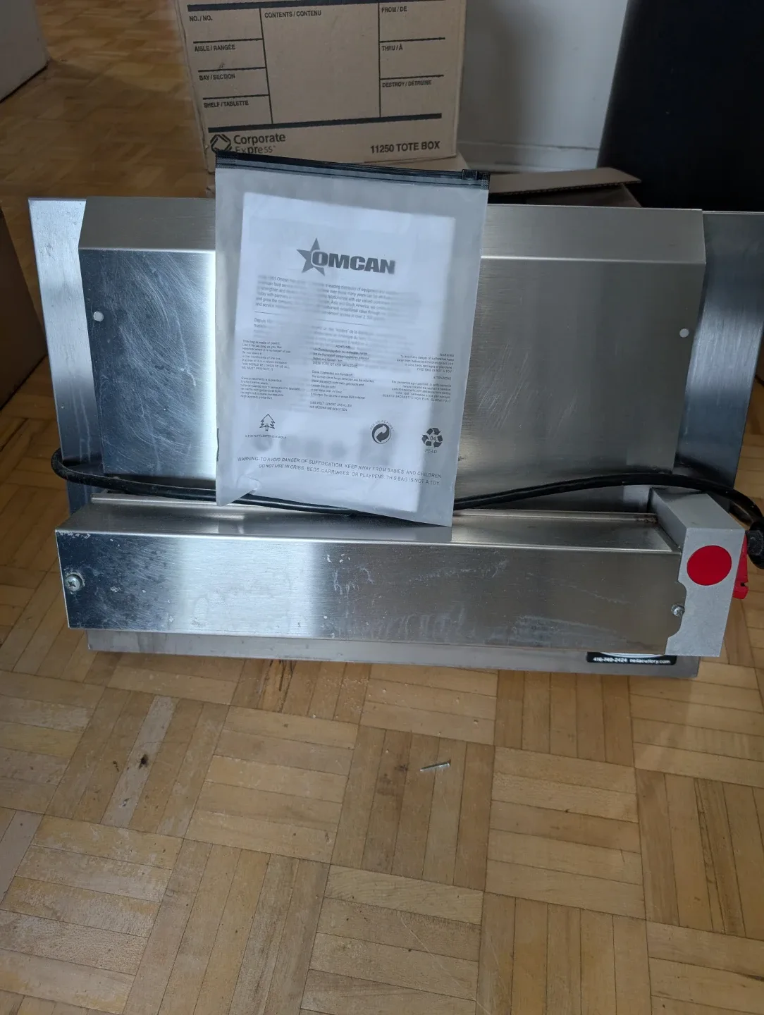 OMCAN Adjustable Dough Roller BE-IT-0337,  NEVER USED image indicator(2)