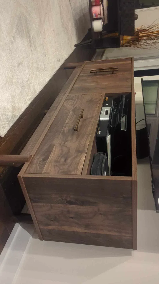 Wooden TV Console with Storage