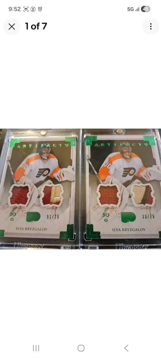 Ilya Bryzgalov 2013-14 Artifacts Hockey Card Lot