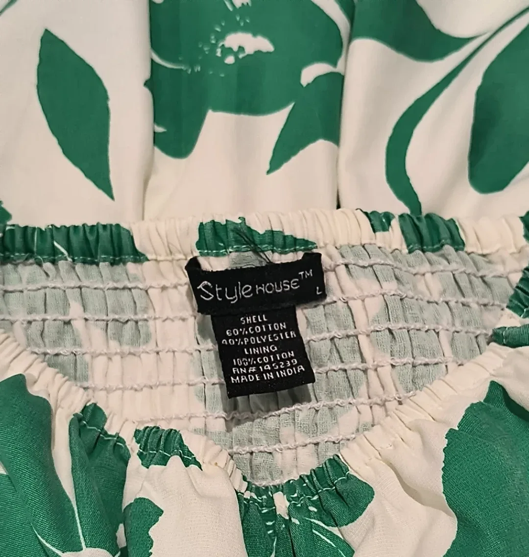 Style House Green Floral Dress - Size L image indicator(5)