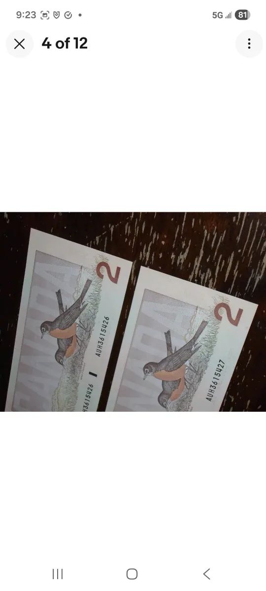 1986 Bank of Canada, Consecutive $2 Bills/AUH/Crow-Bouey + Bonus image indicator(4)