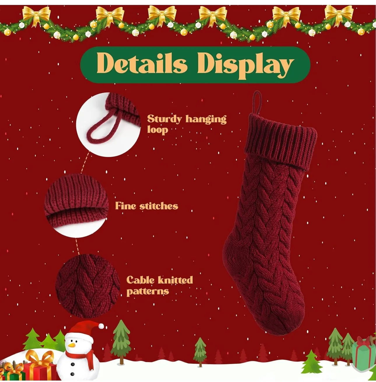 Christmas knitting hanging socks image indicator(2)