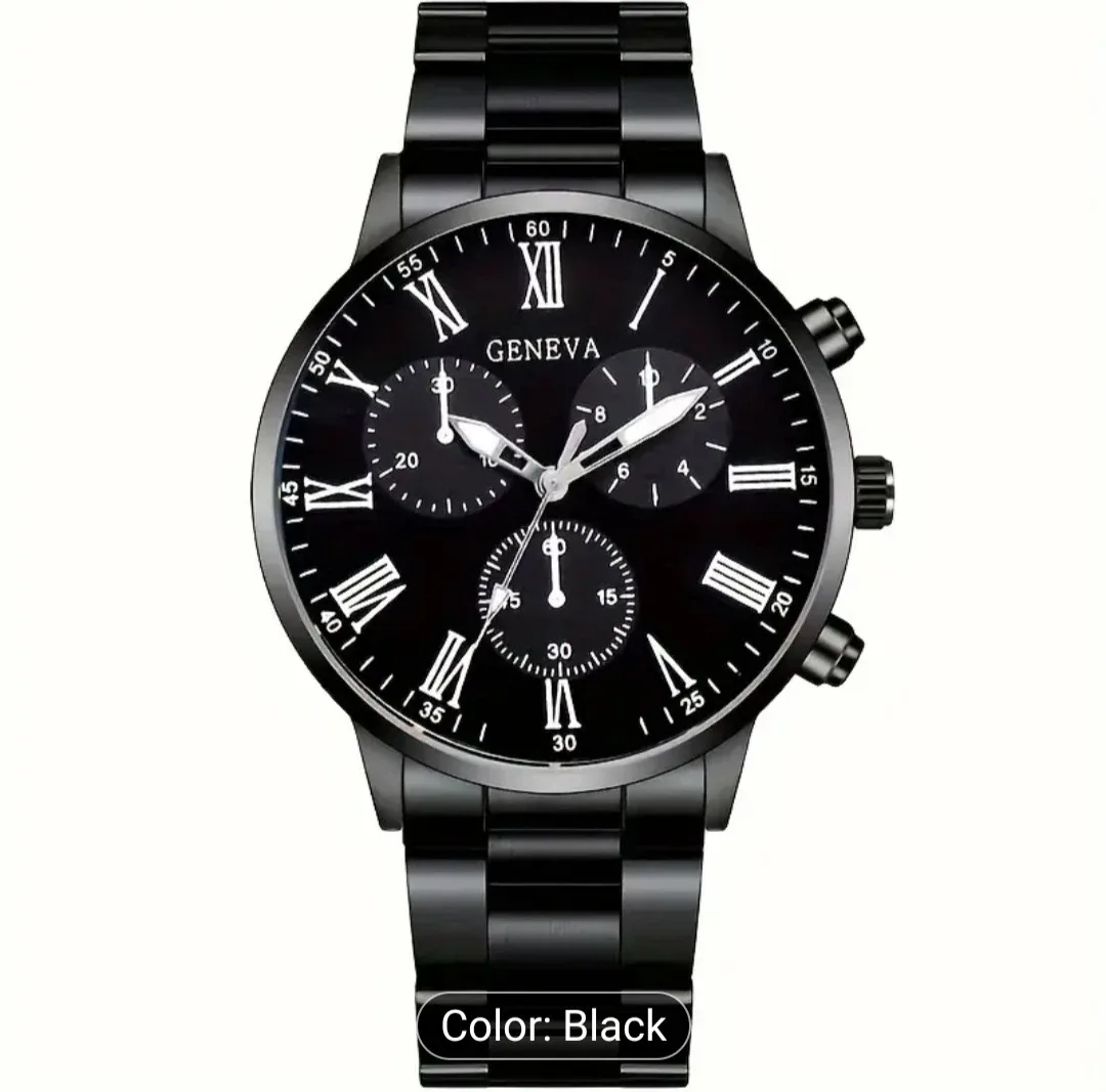 Geneva Black Wristwatch image indicator(2)
