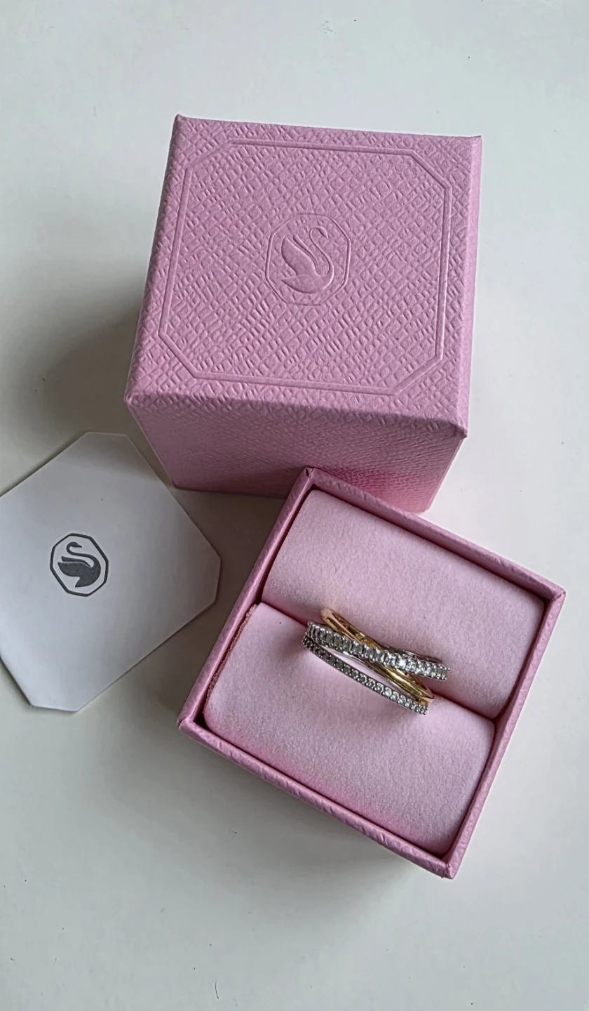Swarovski Hyperbola Ring 3 Band Size 58 - photo 3