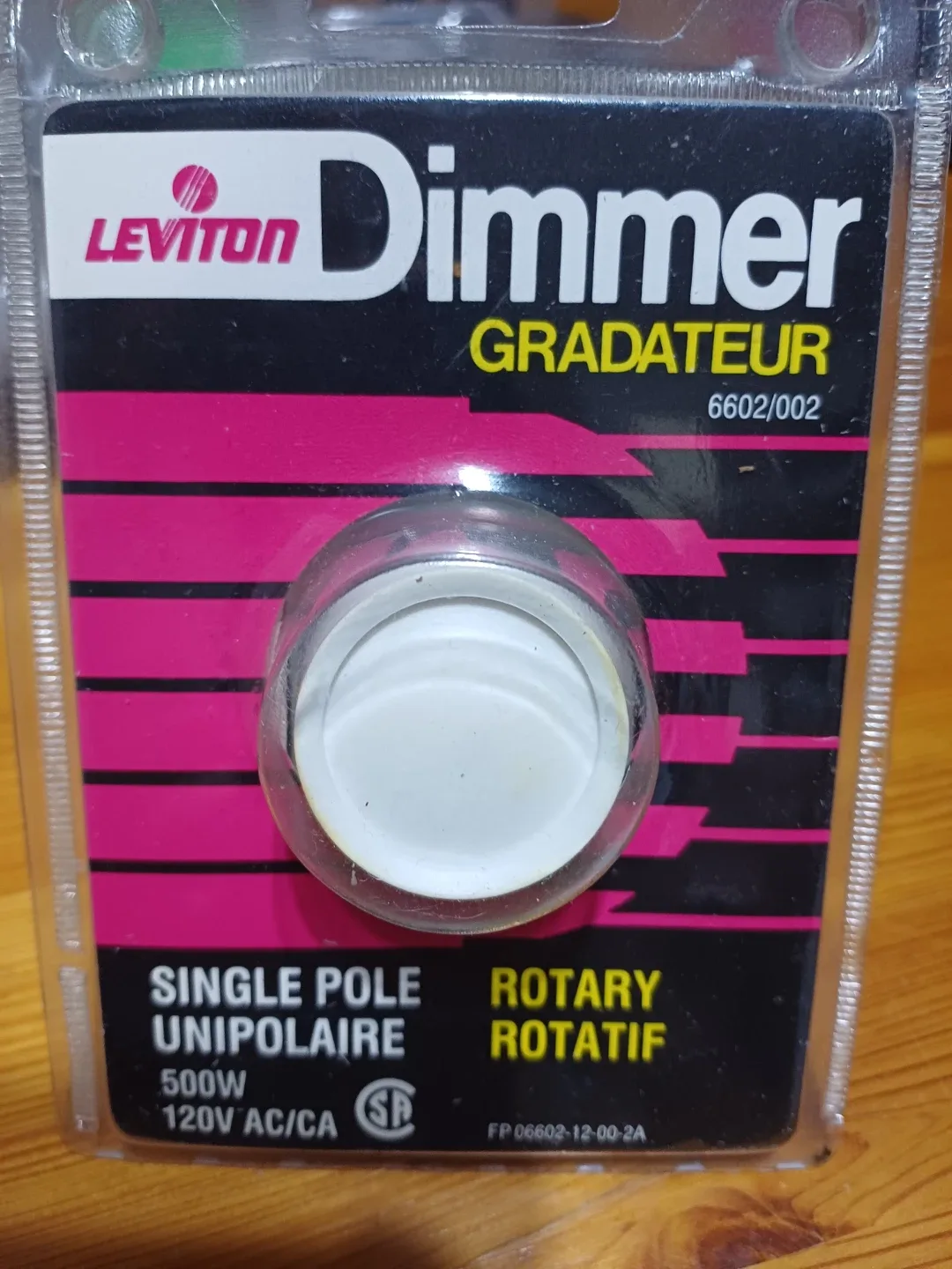 FREE Leviton Dimmer 6602/002 - Single Pole Rotary 500 watt