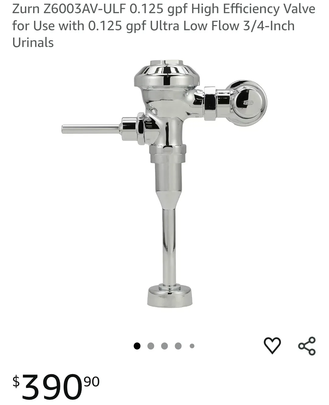 Zurn Z6003AV-ULF 0.125 gpf High Efficiency Valve