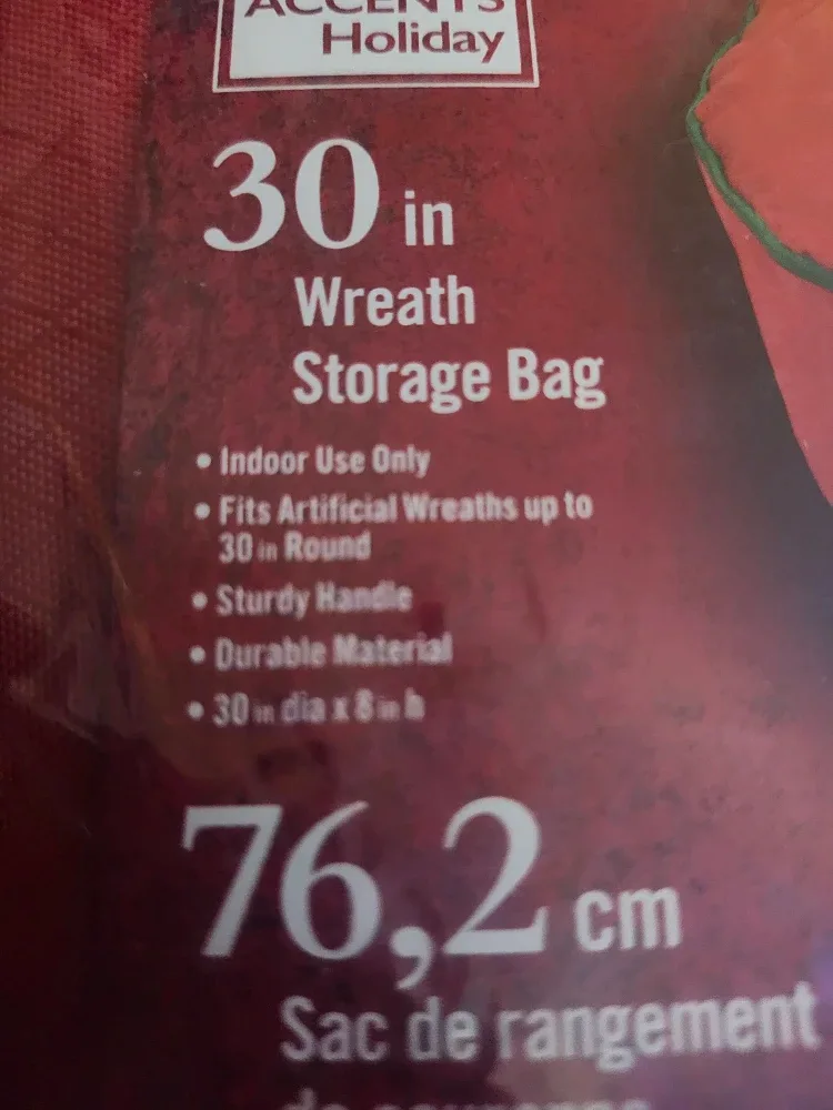 Home Accents Holiday 30" Wreath Storage Bag - New image indicator(2)