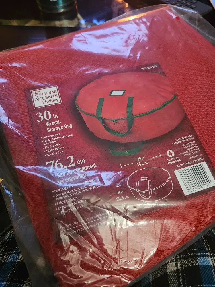 Home Accents Holiday 30" Wreath Storage Bag - New image indicator(3)
