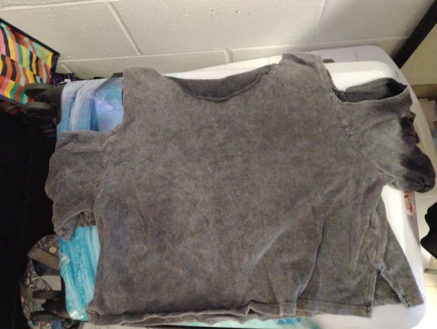 Grey Cold Shoulder Top thumbnail